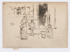 Petticoat Lane, 1886-88 körül (metszet; tus, papír) alkotó: James Abbott McNeill Whistler