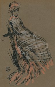 Pasztell portrétanulmány, XIX. század, 1903 alkotó: James Abbott McNeill Whistler