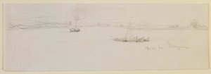 Mainz mellett, 1858. alkotó: James Abbott McNeill Whistler
