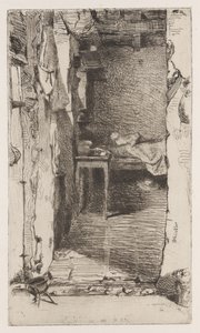 Rongyszedők, Quartier Mouffetard, Párizs alkotó: James Abbott McNeill Whistler