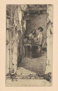 Rag Pickers, Mouffetard negyed, Párizs, 1858. alkotó: James Abbott McNeill Whistler