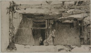 Rag Pickers, Mouffetard negyed, Párizs, 1858. alkotó: James Abbott McNeill Whistler