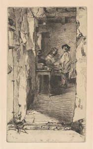 Rag Pickers, Mouffetard negyed, Párizs, 1858. alkotó: James Abbott McNeill Whistler