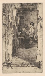 Rag Pickers, Mouffetard negyed, Párizs, 1858. alkotó: James Abbott McNeill Whistler