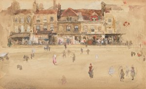 Red and Brown-Hoxton, 1885-1886. alkotó: James Abbott McNeill Whistler