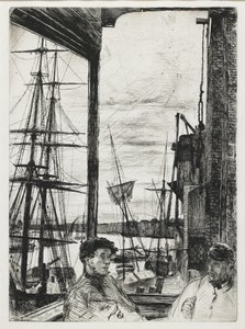 Rotherhithe a Temzéről és más témákról szóló jelenetek tizenhat rézkarcából alkotó: James Abbott McNeill Whistler