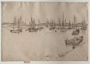 San Giorgio, Velence, 1886. alkotó: James Abbott McNeill Whistler