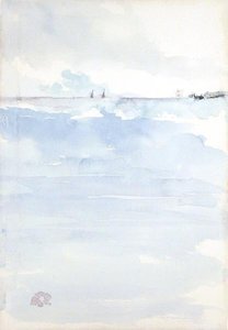 Tengeri tájkép (akvarell papíron) alkotó: James Abbott McNeill Whistler