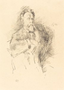 William E. Henley vázlata, 1896. alkotó: James Abbott McNeill Whistler