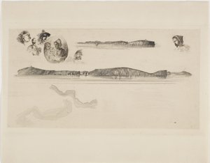 Vázlatok a partfelmérő táblán alkotó: James Abbott McNeill Whistler