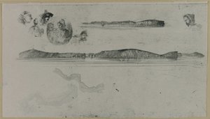 Vázlatok a partfelmérő táblán, 1854. alkotó: James Abbott McNeill Whistler