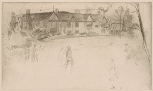 Speke Hall, 1875. alkotó: James Abbott McNeill Whistler
