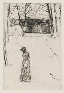 Speke Hall, No. 1, 1870 (rézkarc és szárazhús papíron) alkotó: James Abbott McNeill Whistler