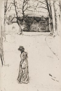 Speke Hall: The Avenue, 1870. alkotó: James Abbott McNeill Whistler