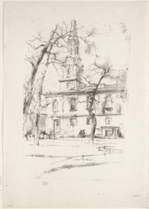 St. Giles-in-the-Fields, 1896 alkotó: James Abbott McNeill Whistler