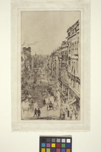 St. James Street (rézkarc) alkotó: James Abbott McNeill Whistler