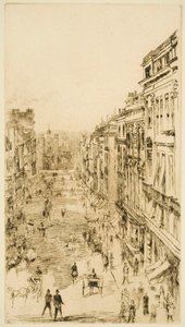 St James’s Street Londonban alkotó: James Abbott McNeill Whistler
