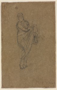 Álló nő feltartja a ruháját, c. 1872. alkotó: James Abbott McNeill Whistler