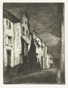 Straat Saverne-ben Saverne utca Tizenkét rézkarc a természetből (sorozat címe) alkotó: James Abbott McNeill Whistler