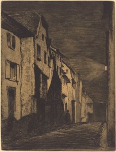 Saverne utca, 1858. alkotó: James Abbott McNeill Whistler
