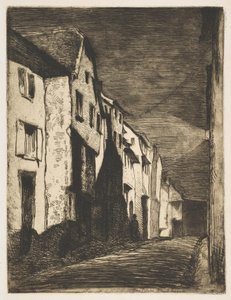Saverne utca, 1858. alkotó: James Abbott McNeill Whistler