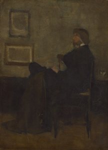 Study for Arrangement in Grey and Black, No. 2: Thomas Carlyle, 1872-73 alkotó: James Abbott McNeill Whistler