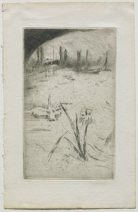 Hattyú és írisz, 1883. alkotó: James Abbott McNeill Whistler