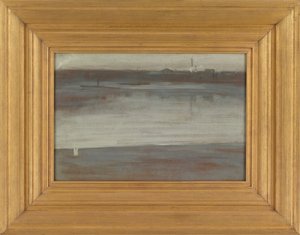 Szürke szimfónia: Kora reggel, Temze, 1871. alkotó: James Abbott McNeill Whistler