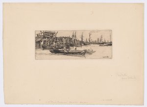 Temze raktárak alkotó: James Abbott McNeill Whistler