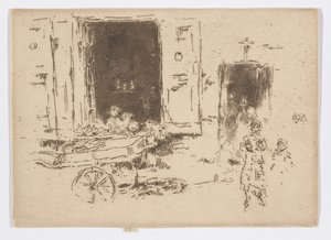 The Barrow- Quartier des Marolles, Brüsszel alkotó: James Abbott McNeill Whistler
