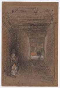 A koldusok--tél, 1879 vége vagy 1880 eleje (kréta és pasztell, barna papír) alkotó: James Abbott McNeill Whistler