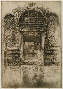 The Doorway, 1880 (rézkarc és szárazhús papíron) alkotó: James Abbott McNeill Whistler