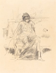 A terített alak, ülve, 1893. alkotó: James Abbott McNeill Whistler
