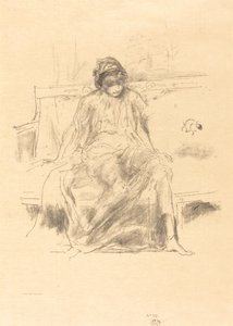 A terített alak, ülve, 1893. alkotó: James Abbott McNeill Whistler