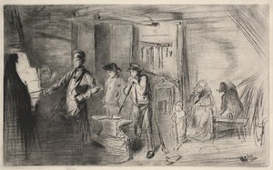 A kovácsműhely, 1862. alkotó: James Abbott McNeill Whistler