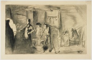 A kovácsműhely a Temze-parti jeleneteket és más témákat ábrázoló Tizenhat rézkarcból alkotó: James Abbott McNeill Whistler
