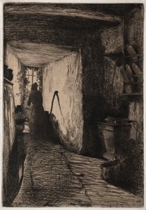 A konyha, 1858. alkotó: James Abbott McNeill Whistler