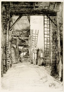 The Lime Burner, 1859 (rézkarc és szárazhús) alkotó: James Abbott McNeill Whistler
