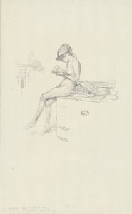A kis aktmodell, olvasás alkotó: James Abbott McNeill Whistler