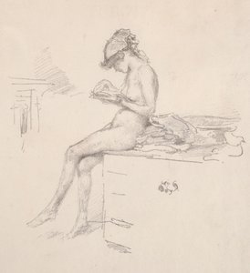 A kis aktmodell felolvasása, 1890.