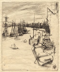 A kis Rotherhithe, 1861. alkotó: James Abbott McNeill Whistler