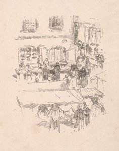 A piactér, Vitre, 1893. alkotó: James Abbott McNeill Whistler