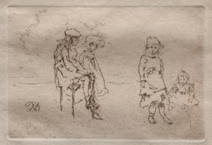 Menpes gyerekek. alkotó: James Abbott McNeill Whistler