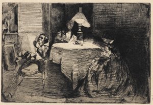 Zeneterem, 1858. alkotó: James Abbott McNeill Whistler