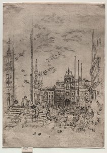 A Piazzetta, 1880. alkotó: James Abbott McNeill Whistler