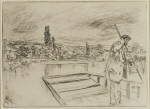The Punt, 1861 (rézkarc papírra) alkotó: James Abbott McNeill Whistler