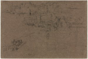 Riva, Velence. alkotó: James Abbott McNeill Whistler