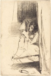A papucs, 1858. alkotó: James Abbott McNeill Whistler