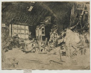 A kovácsműhely. alkotó: James Abbott McNeill Whistler