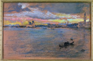 A vihar – naplemente, 1880 alkotó: James Abbott McNeill Whistler